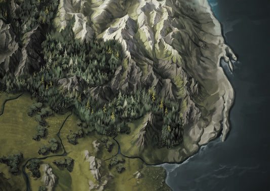 Ironsworn - Illustrated Map of the Ironlands