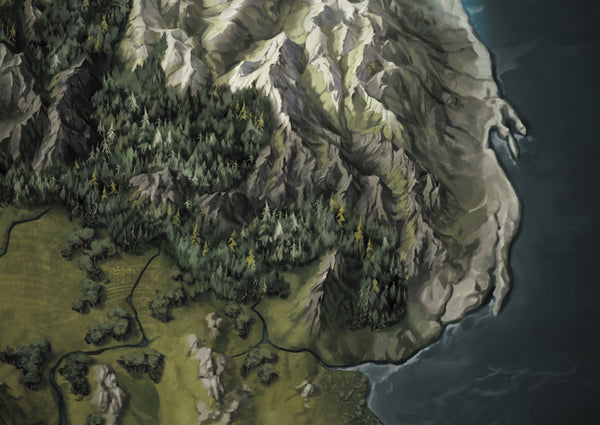 Ironsworn - Illustrated Map of the Ironlands – Tomkin Press