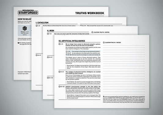 Ironsworn: Starforged - Truths Workbook