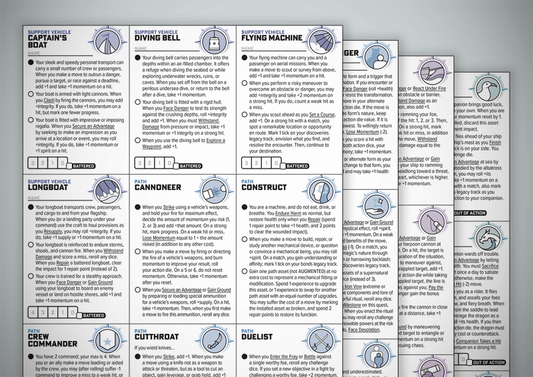 Sundered Isles - Printable Asset Cards