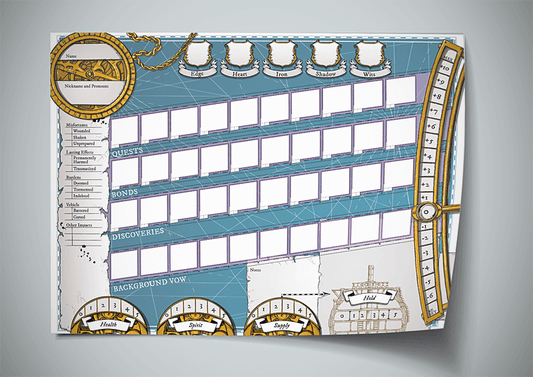 Sundered Isles - Illustrated Character Sheet